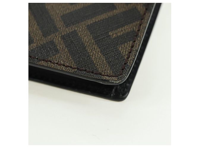 FENDI Borsa a secchiello Zucca Canvas Slim Shoulder Bag Nero Marrone Auth 179706V - vista 15