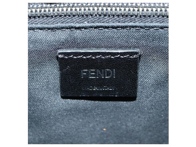 FENDI Borsa a secchiello Zucca Canvas Slim Shoulder Bag Nero Marrone Auth 179706V - vista 23