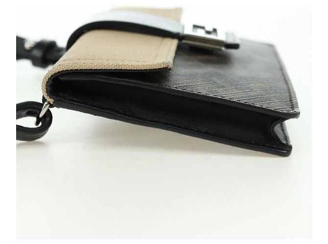 FENDI Borsa a secchiello Zucca Canvas Slim Shoulder Bag Nero Marrone Auth 179706V - vista 3