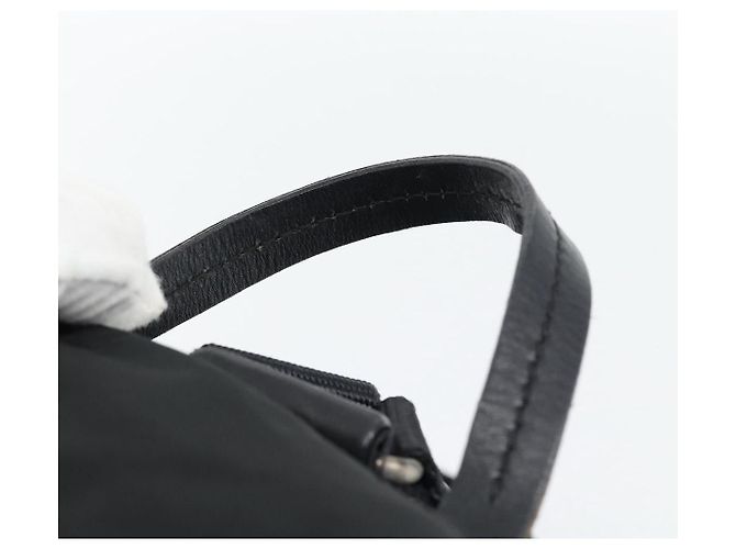 Zaino PRADA Nylon Nero Argento Auth 180665A - vista 14