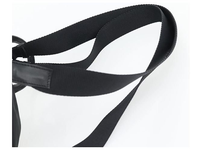 Zaino PRADA Nylon Nero Argento Auth 180665A - vista 15