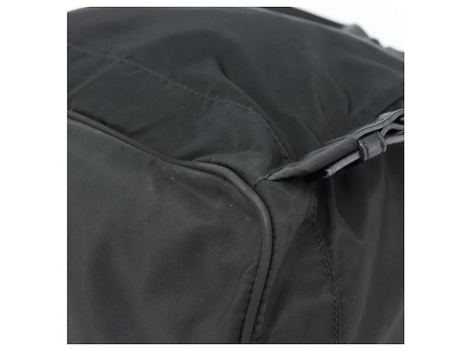 Zaino PRADA Nylon Nero Argento Auth 180665A - vista 18