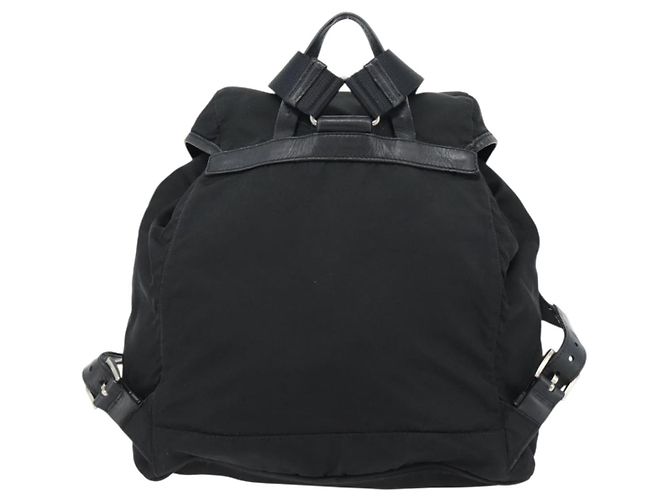 Zaino PRADA Nylon Nero Argento Auth 180665A - vista 2