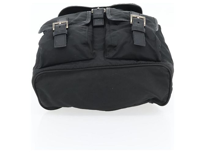 Zaino PRADA Nylon Nero Argento Auth 180665A - vista 5