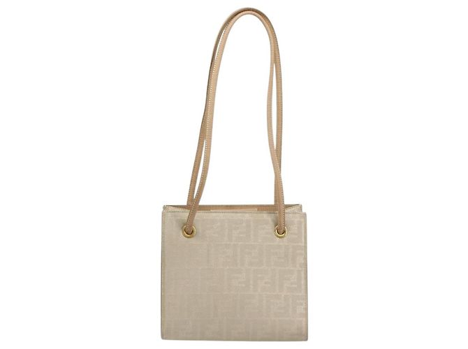 FENDI Zucca Canvas Tote Bag Beige Auth 181178 - Ansicht 13