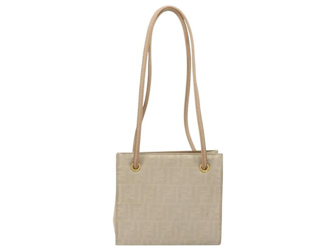 FENDI Zucca Canvas Tote Bag Beige Auth 181178 - Ansicht 2