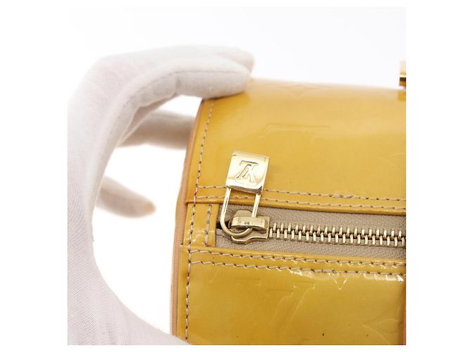 LOUIS VUITTON Monogram Vernis Bedford Hand Bag Beige M91006 LV Auth 180618 - vista 10
