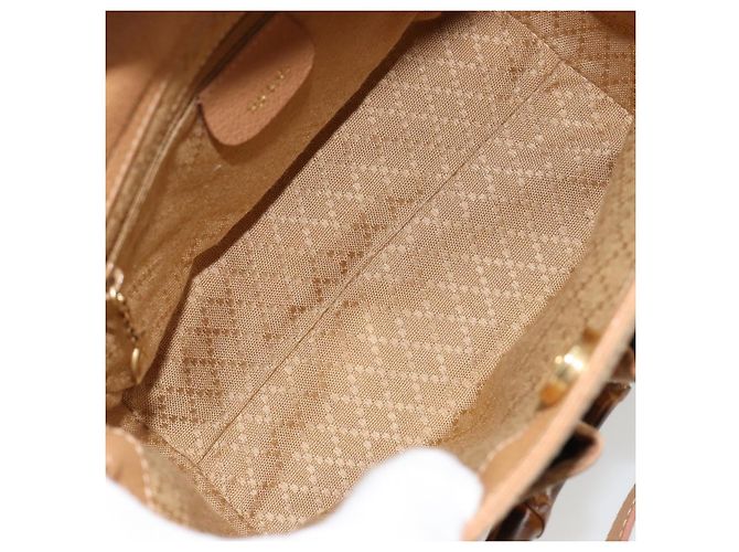 GUCCI Bamboo Handtasche Wildleder 2way Beige Gold 000 1364 0316 Auth 181173 Golden - Ansicht 11
