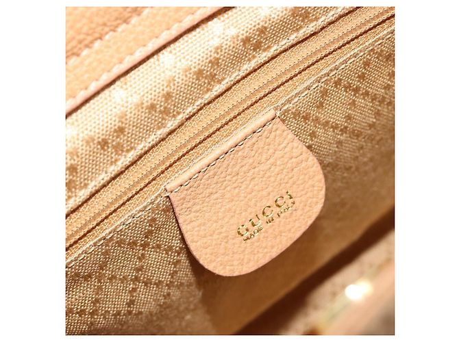 GUCCI Bamboo Handtasche Wildleder 2way Beige Gold 000 1364 0316 Auth 181173 Golden - Ansicht 18