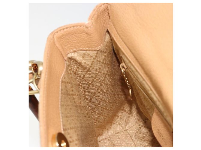 GUCCI Bamboo Handtasche Wildleder 2way Beige Gold 000 1364 0316 Auth 181173 Golden - Ansicht 20
