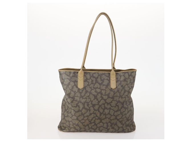 Tote Bag SAINT LAURENT PRADA Canvas PVC 2 Set Beige Auth BA12662 - Ansicht 3