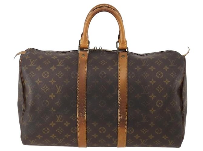 LOUIS VUITTON Borsa Boston Monogram Keepall 45 M41428 LV Auth 179405 Monogramma - vista 13