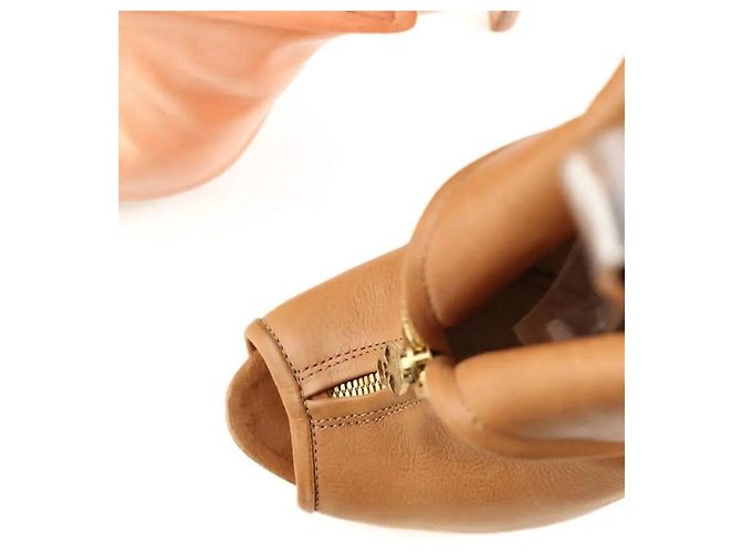 Alexander Mcqueen Tacchi camel Cammello - vista 5