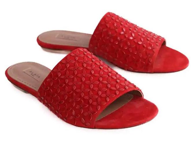 Alaïa Sandali rossi Rosso - vista 3