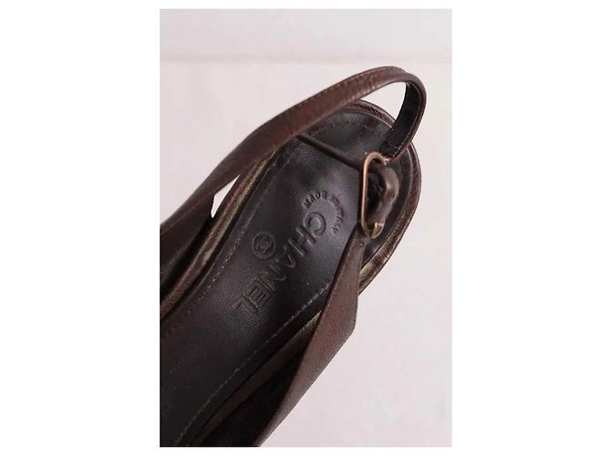 Chanel Tacchi marroni Marrone - vista 5