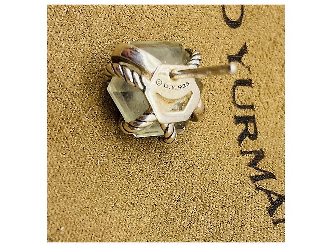 Orecchini David Yurman Sterling Silver and Diamond Cable Wrap Collection 12mm con pietra preziosa Argento - vista 7