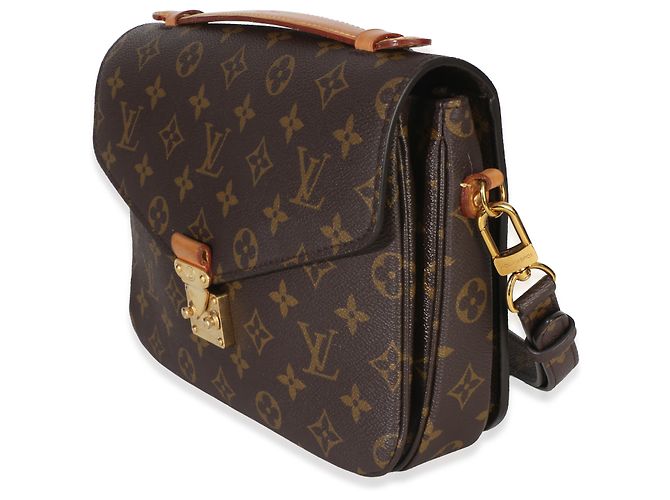 Louis Vuitton Pochette Metis in tela Monogram Marrone - vista 3