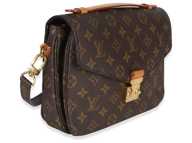 Louis Vuitton Pochette Metis in tela Monogram Marrone - vista 4
