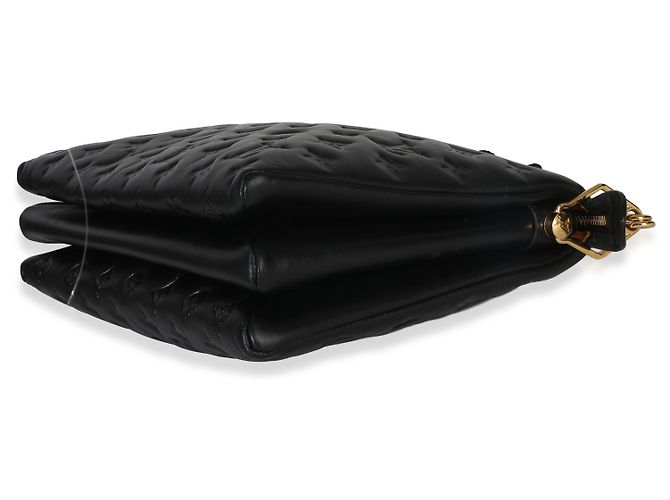 Louis Vuitton Coussin MM in pelle di agnello nera con monogramma in rilievo Nero - vista 7