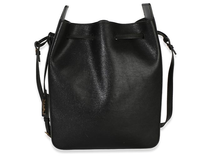 Piccola borsa bucket in pelle di vitello nera Saint Laurent Nero - vista 8