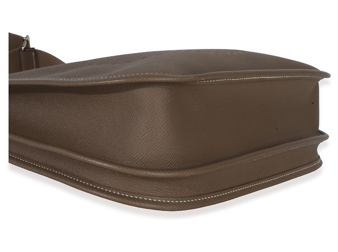 Hermès Etoupe Epsom Evelyne III PM 29 PHW Marrone - vista 7