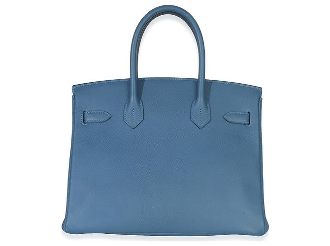 Hermès Bleu Brighton Epsom Birkin 30 PHW Azul - vista 2