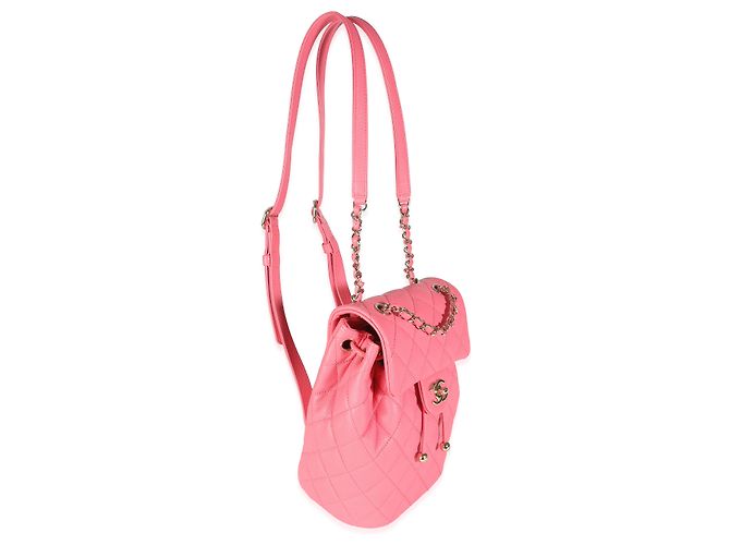 Zaino Chanel Pink Quilted Caviar Drawstring Handbag Rosa - vista 2