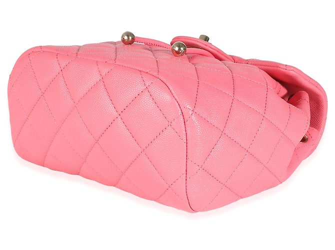 Zaino Chanel Pink Quilted Caviar Drawstring Handbag Rosa - vista 3