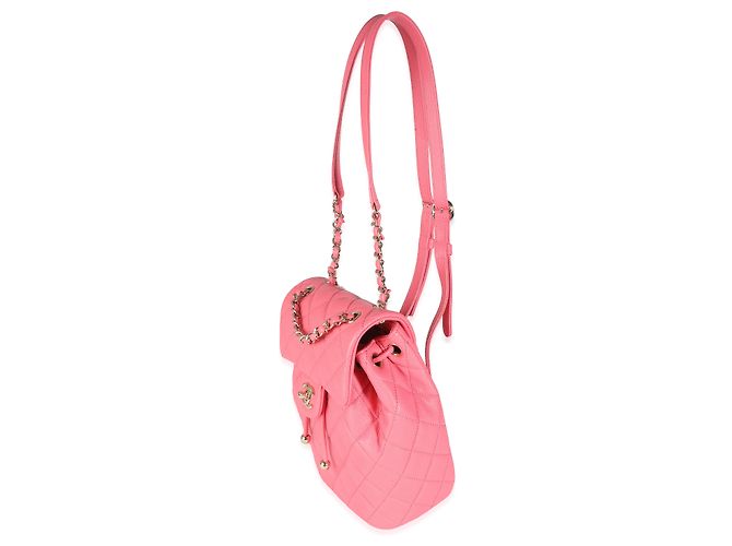 Zaino Chanel Pink Quilted Caviar Drawstring Handbag Rosa - vista 5