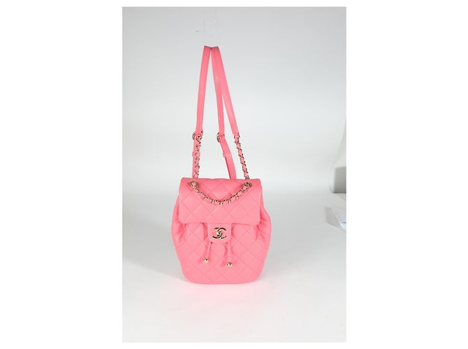 Zaino Chanel Pink Quilted Caviar Drawstring Handbag Rosa - vista 6