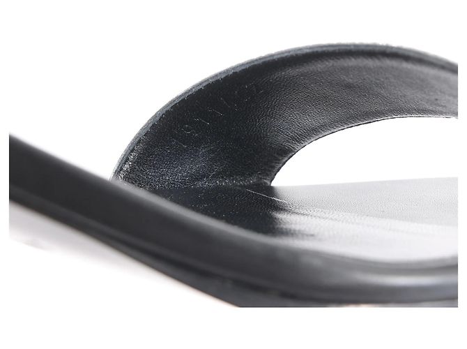 Hermès Sandali Manege Kelly in pelle nera x argento, Taglia 37 EU Nero - vista 12