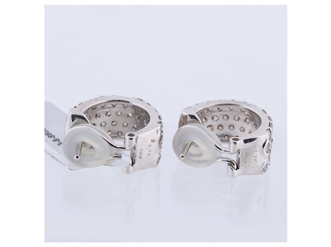 Autre Marque Orecchini in Diamante Non Firmato K18WG 12.5g 2.00/2.00 ct - vista 7