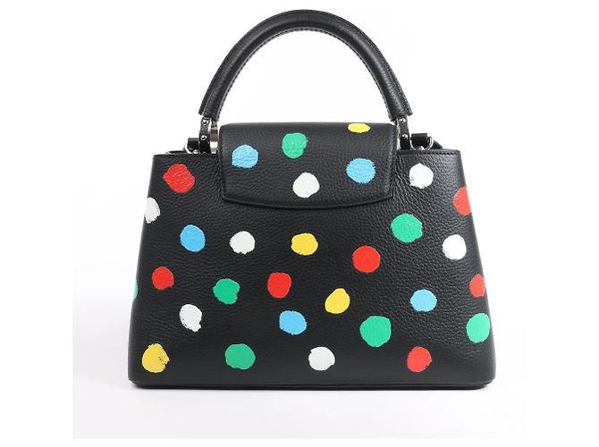 Louis Vuitton x Taurillon Capucines MM 2Way Handbag in Nero M21663 - vista 5