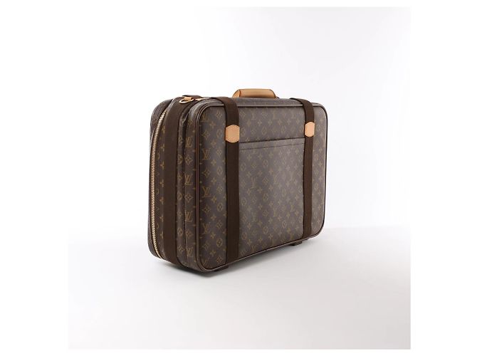Borsa da viaggio Louis Vuitton Satellite 50 in tela Monogram marrone Beige - vista 3