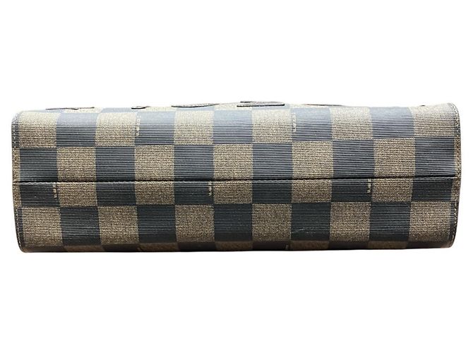 Borsa Tote Fendi marrone in pelle e PVC - vista 3