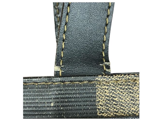 Borsa Tote Fendi marrone in pelle e PVC - vista 9