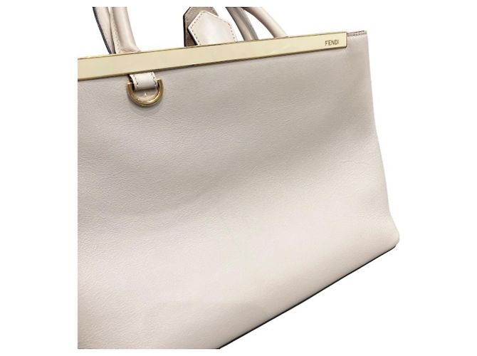 Borsa Fendi Petite Toujours Bianco Beige - vista 8