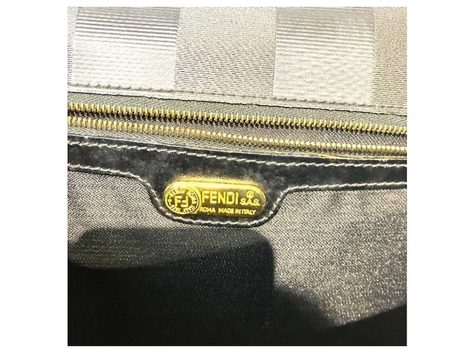 Fendi Pequin 2-way Handbag Black - view 4