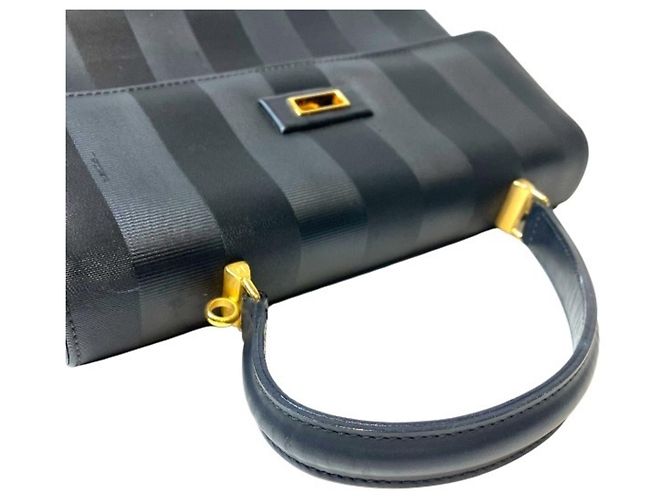 Fendi Pequin 2-way Handbag Black - view 9