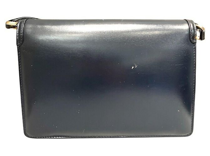 Céline Borsa a mano e borsa a tracolla in pelle blu navy CELINE Carriage Hardware da donna - vista 2