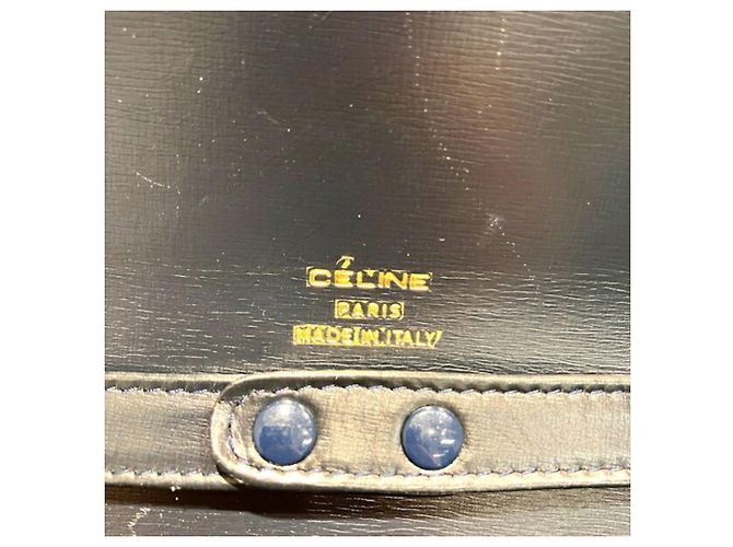 Céline Borsa a mano e borsa a tracolla in pelle blu navy CELINE Carriage Hardware da donna - vista 4