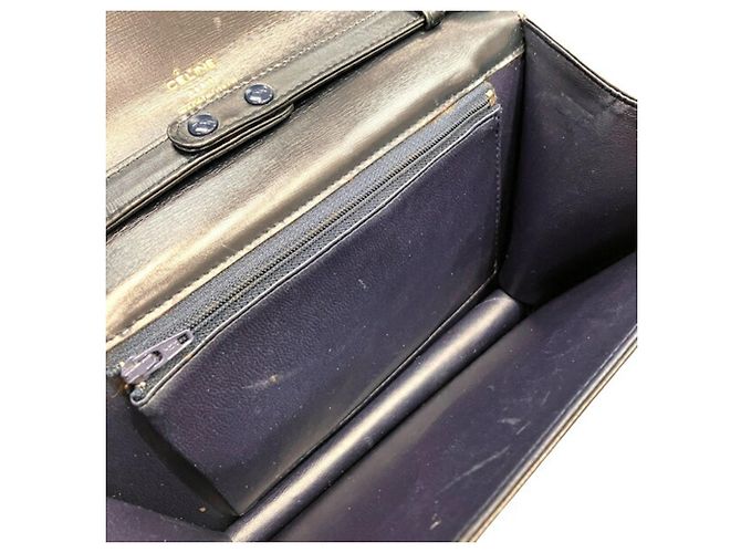 Céline Borsa a mano e borsa a tracolla in pelle blu navy CELINE Carriage Hardware da donna - vista 8