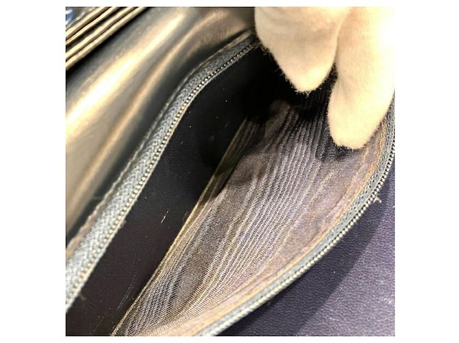 Céline Borsa a mano e borsa a tracolla in pelle blu navy CELINE Carriage Hardware da donna - vista 9