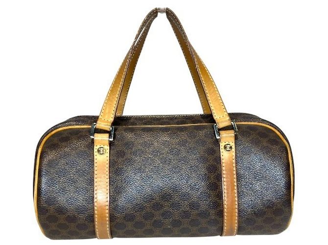Céline Celine Mini Boston Handtasche mit Macadam-Muster Braun - Ansicht 2