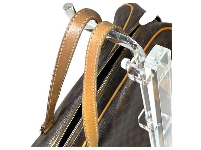 Céline Celine Mini Boston Handtasche mit Macadam-Muster Braun - Ansicht 5