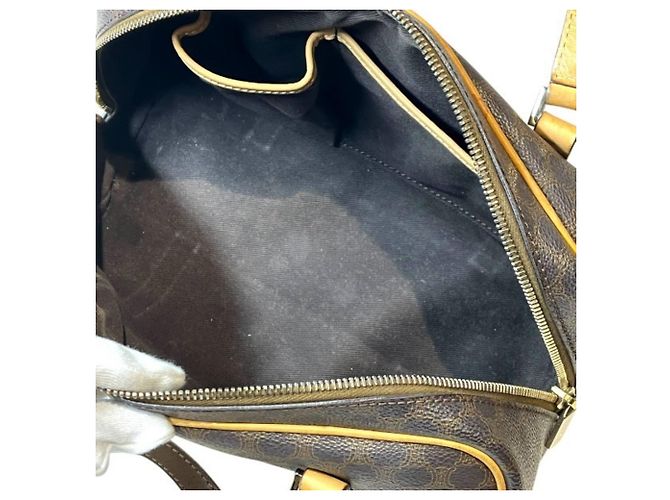 Céline Celine Mini Boston Handtasche mit Macadam-Muster Braun - Ansicht 7