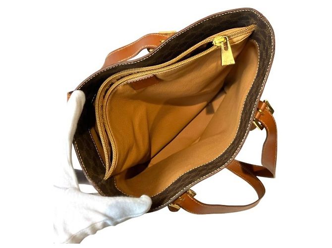 Céline Borsa a secchiello Celine motivo Macadam Marrone - vista 5