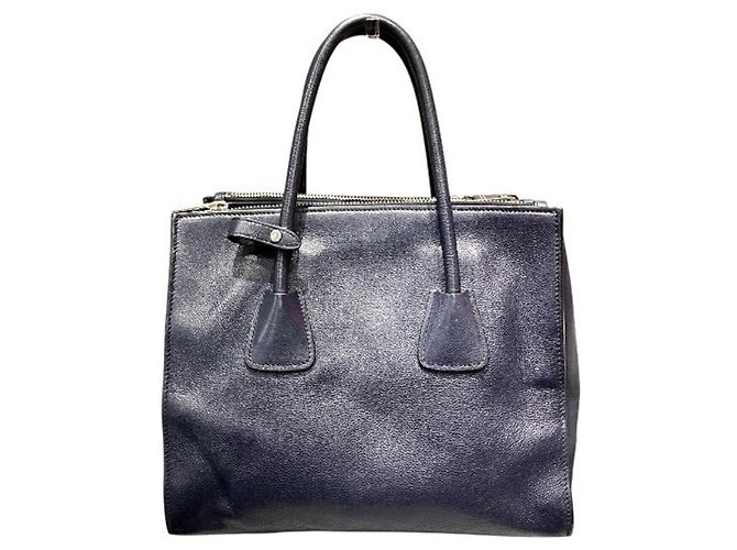 Borsa Tote Prada Vitello Daino Navy da donna Blu navy - vista 2