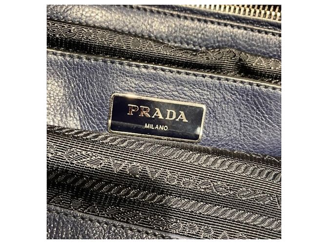 Borsa Tote Prada Vitello Daino Navy da donna Blu navy - vista 4