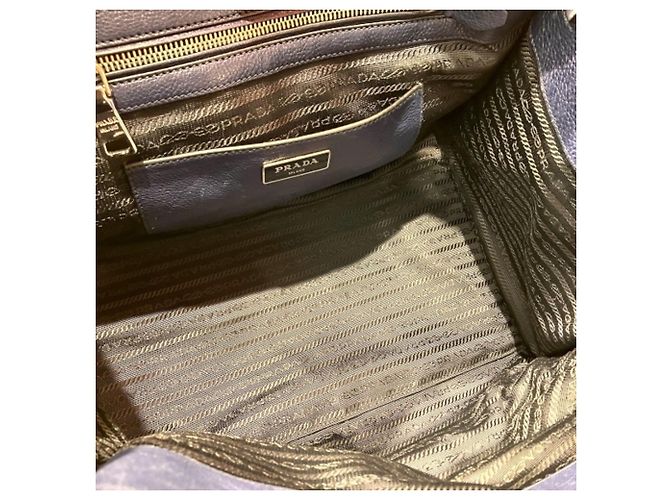 Borsa Tote Prada Vitello Daino Navy da donna Blu navy - vista 5